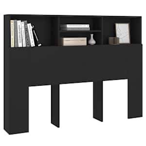 Čelo postele s úložným prostorem černé 140 x 19 x 103,5 cm - obrázek 4