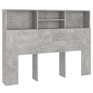 Čelo postele s úložným prostorem betonově šedé 140x19x103,5 cm - obrázek 2