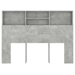 Čelo postele s úložným prostorem betonově šedé 140x19x103,5 cm - obrázek 5