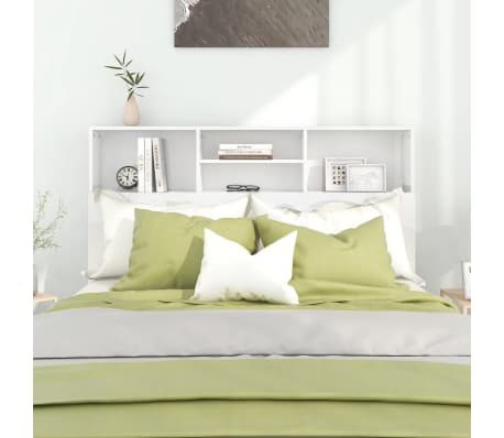 vidaXL Arm&aacute;rio de cabeceira 140x19x103,5 cm branco brilhante