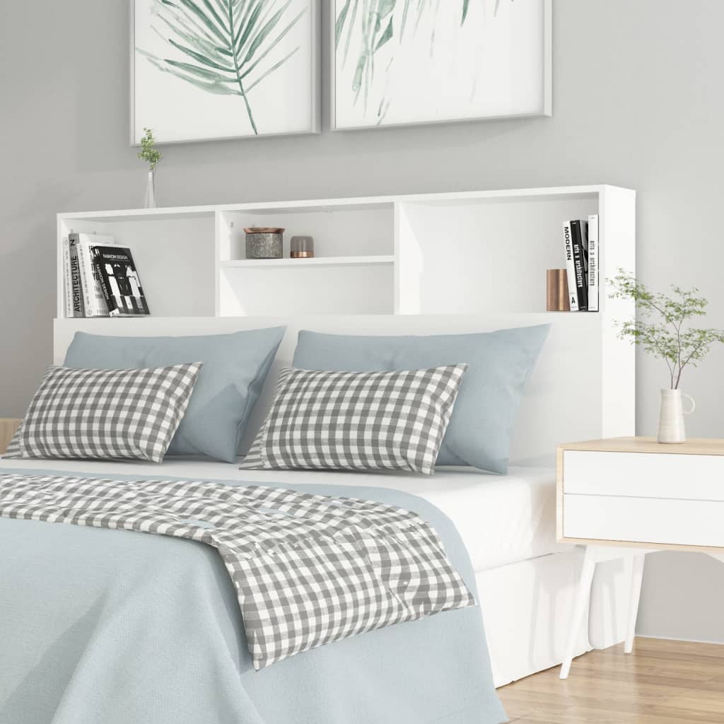 vidaXL Wezg�owie ��ka z p�kami, bia�e, 160x19x103,5 cm