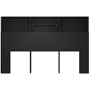 Čelo postele s úložným prostorem černé 160 x 19 x 103,5 cm - obrázek 5