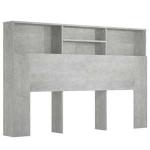 vidaXL voodipeatsi kapp betoonhall 160x19x103,5 cm