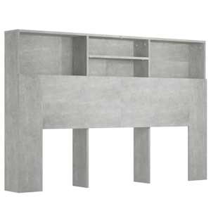 Čelo postele s úložným prostorem betonově šedé 160x19x103,5 cm - obrázek 2