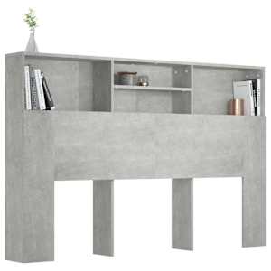 Čelo postele s úložným prostorem betonově šedé 160x19x103,5 cm - obrázek 4