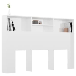 Čelo postele s úložným prostorem lesklé bílé 160x19x103,5 cm - obrázek 4