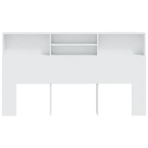 Čelo postele s úložným prostorem bílé 180 x 19 x 103,5 cm - obrázek 3