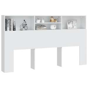 Čelo postele s úložným prostorem bílé 180 x 19 x 103,5 cm - obrázek 5