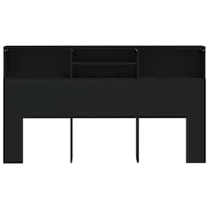 Čelo postele s úložným prostorem černé 180 x 19 x 103,5 cm - obrázek 3