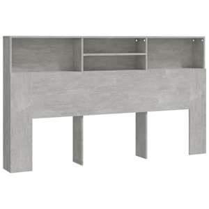 Čelo postele s úložným prostorem betonově šedé 180x19x103,5 cm - obrázek 2
