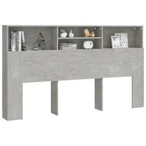 Čelo postele s úložným prostorem betonově šedé 180x19x103,5 cm - obrázek 5