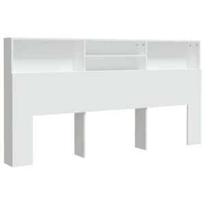 čelo postele s úložným prostorem bílé 200 x 19 x 103,5 cm - obrázek 2