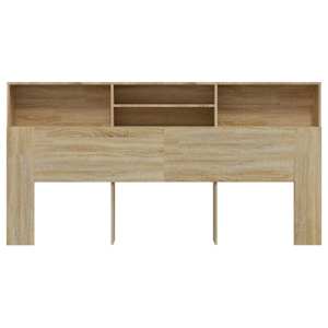 Čelo postele s úložným prostorem dub sonoma 200 x 19 x 103,5 cm - obrázek 3