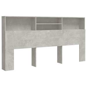 Čelo postele s úložným prostorem betonově šedé 200x19x103,5 cm - obrázek 2
