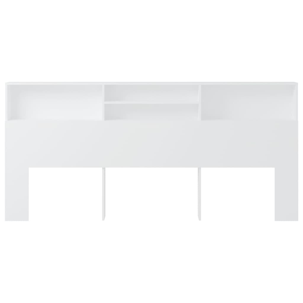 gultas galvgalis ar plauktu, balts, 220x19x103,5 cm | Stepinfit.lv