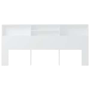 čelo postele s úložným prostorem bílé 200 x 19 x 103,5 cm - obrázek 3
