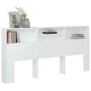 čelo postele s úložným prostorem bílé 200 x 19 x 103,5 cm - obrázek 6