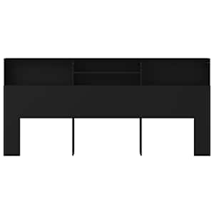 Čelo postele s úložným prostorem černá 200 x 19 x 103,5 cm - obrázek 3
