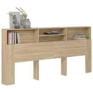 Čelo postele s úložným prostorem dub sonoma 220x19x103,5 cm - obrázek 6