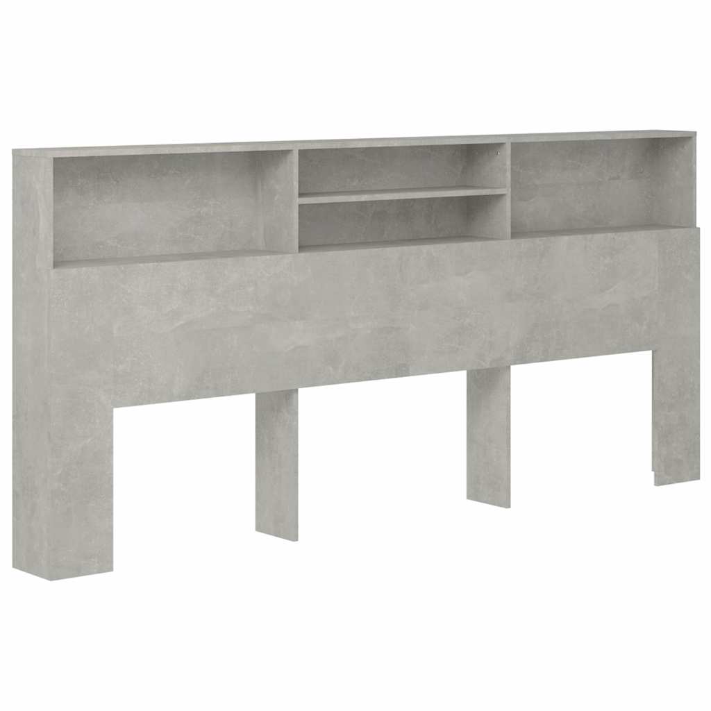 Vzglavna omarica betonsko siva 220x19x101,5 cm
