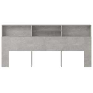 Čelo postele s úložným prostorem betonově šedé 220x19x103,5 cm - obrázek 3