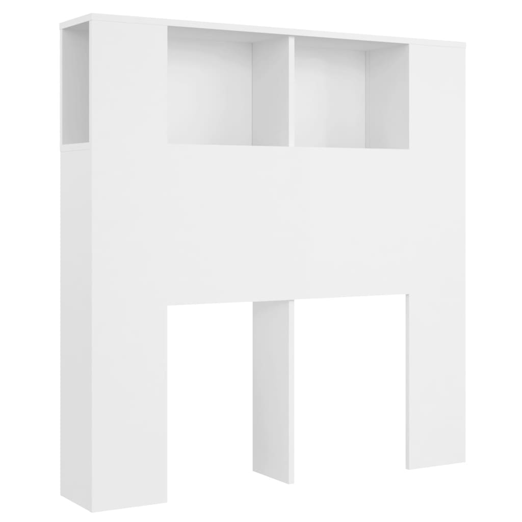 Tăblie de pat cu dulap, alb, 100×18,5×104,5 cm