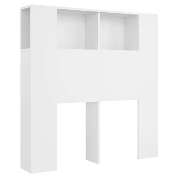 vidaXL peatsiga kapp, valge, 100 x 18,5 x 102,5 cm