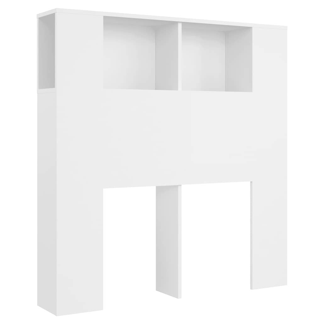 vidaXL Čelo postele s úložným prostorem bílé 100 x 18,5 x 102,5 cm