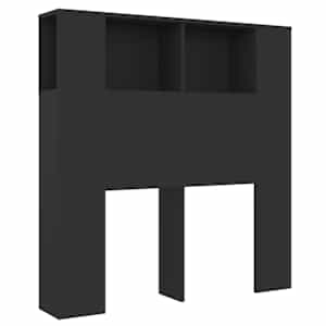 Čelo postele s úložným prostorem černé 100 x 18,5 x 102,5 cm - obrázek 2