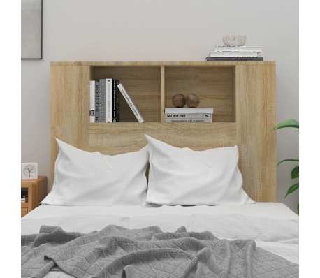 vidaXL Tăblie de pat cu dulap, stejar sonoma, 100x18,5x102,5 cm