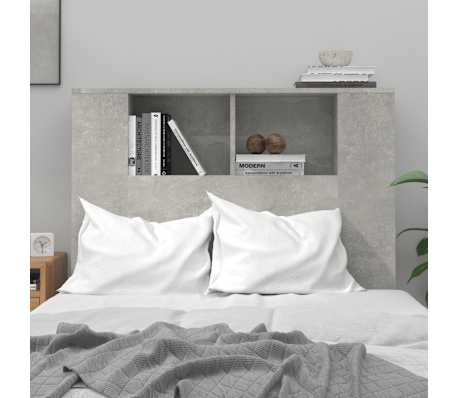 vidaXL Hoofdbordkast 100x18,5x102,5 cm betongrijs