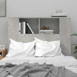 vidaXL Headboard Cabinet Concrete Grey 100x18.5x102.5 cm
