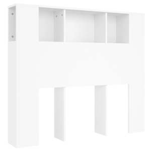 vidaXL peatsiga kapp, valge, 120 x 18,5 x 102,5 cm