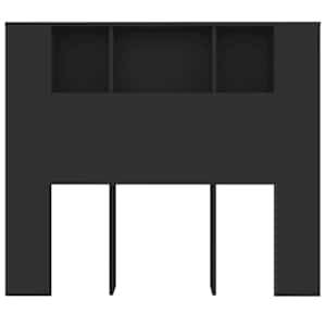 Čelo postele s úložným prostorem černé 120 x 18,5 x 102,5 cm - obrázek 4
