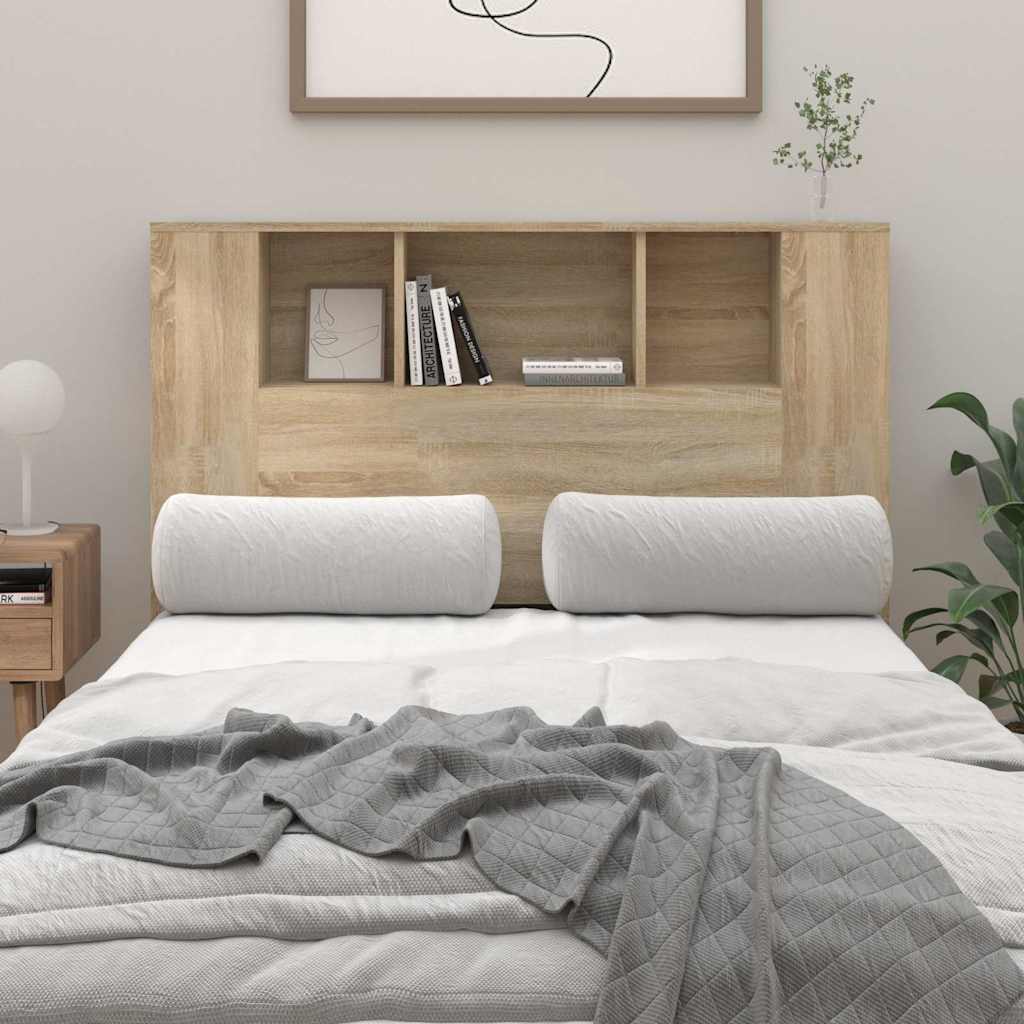 vidaXL Wezg�owie ��ka z p�kami, d�b sonoma, 120x18,5x102,5 cm