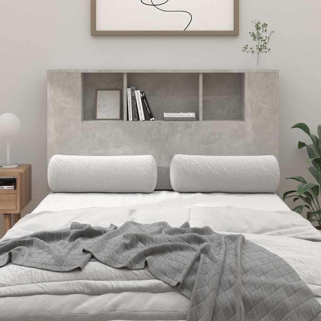vidaXL Wezg�owie ��ka z p�kami, szaro�� betonu, 120x18,5x102,5 cm
