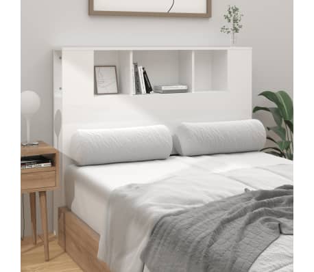 vidaXL Headboard Cabinet High Gloss White 120x18.5x102.5 cm