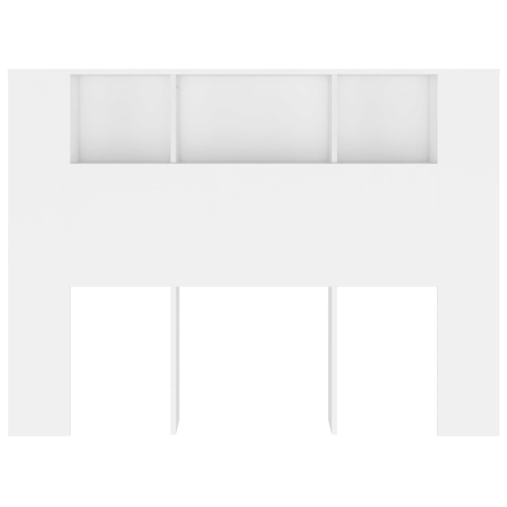 vidaXL Hoofdbordkast 140x18,5x104,5 cm wit afbeelding