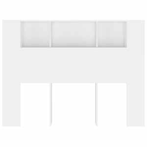 Čelo postele s úložným prostorem bílé 140 x 18,5 x 104,5 cm - obrázek 3