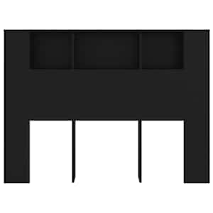 Čelo postele s úložným prostorem černé 140 x 18,5 x 104,5 cm - obrázek 3