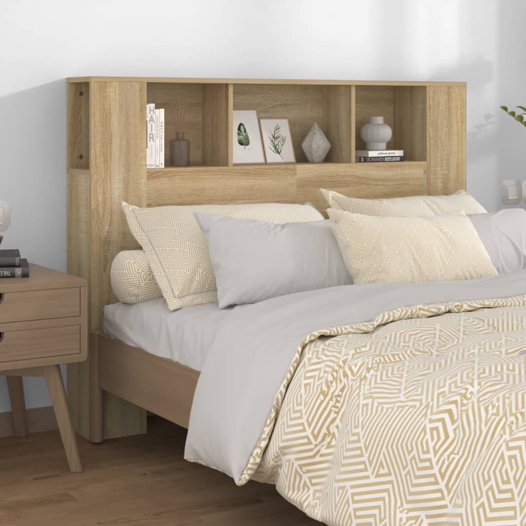 vidaXL Wezg�owie ��ka z p�kami, d�b sonoma, 140x18,5x104,5 cm