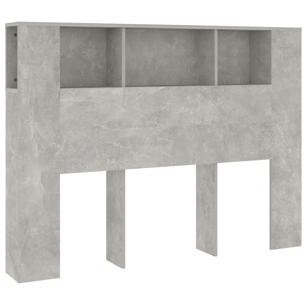 vidaXL Čelo postele s úložným prostorem betonově šedé 140x18,5x104,5cm