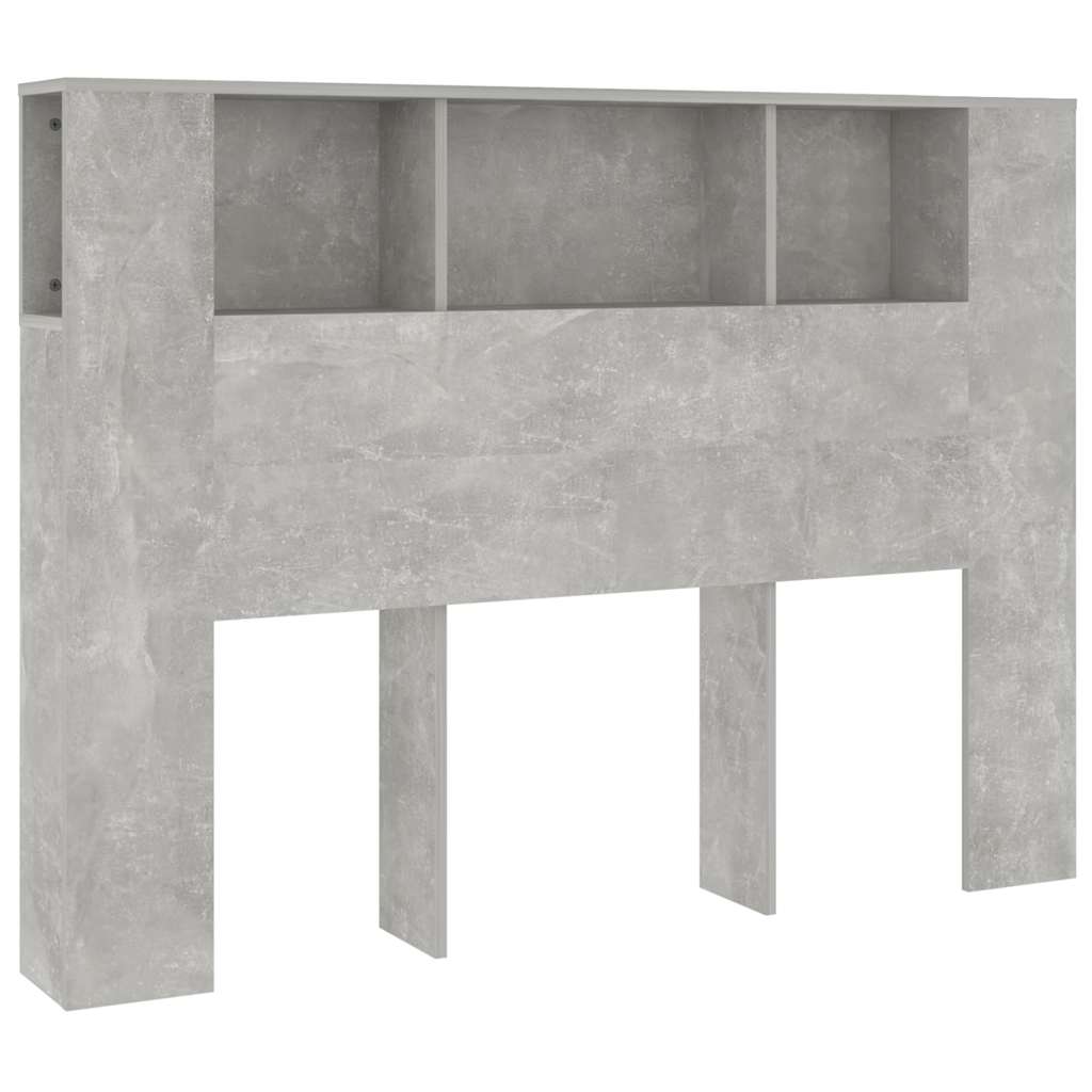 vidaXL Hoofdbordkast 140x18,5x104,5 cm betongrijs grijs, foto 3
