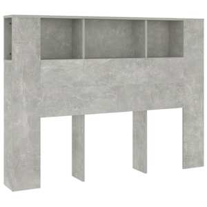 Čelo postele s úložným prostorem betonově šedé 140x18,5x104,5cm - obrázek 2