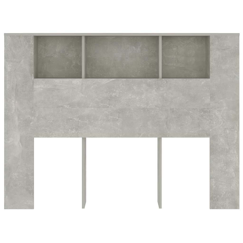 vidaXL Hoofdbordkast 140x18,5x104,5 cm betongrijs grijs, foto 4