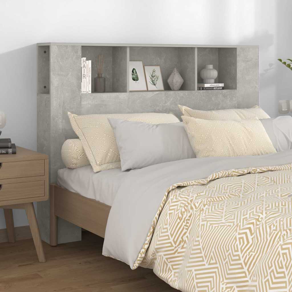 vidaXL Wezg�owie ��ka z p�kami, szaro�� betonu, 140x18,5x104,5 cm