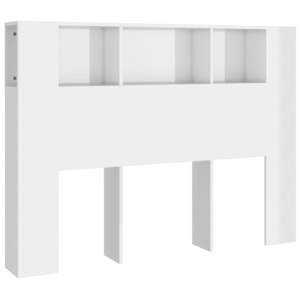 Čelo postele s úložným prostorem lesklé bílé 140x18,5x104,5 cm - obrázek 2