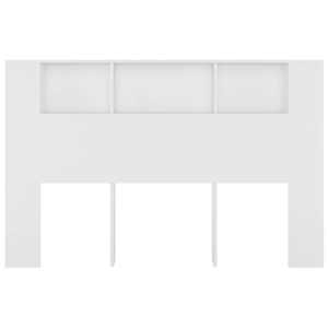Čelo postele s úložným prostorem bílé 160 x 18,5 x 104,5 cm - obrázek 4