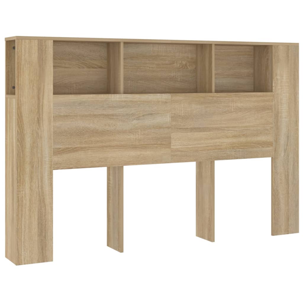 vidaXL Čelo postele s úložným prostorem dub sonoma 160x18,5x104,5 cm