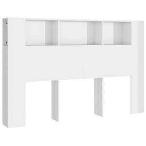 Čelo postele s úložným prostorem lesklé bílé 160x18,5x104,5 cm - obrázek 2